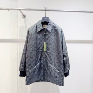 Authentic Gucci Gray Monogram Lightweight Jacket
